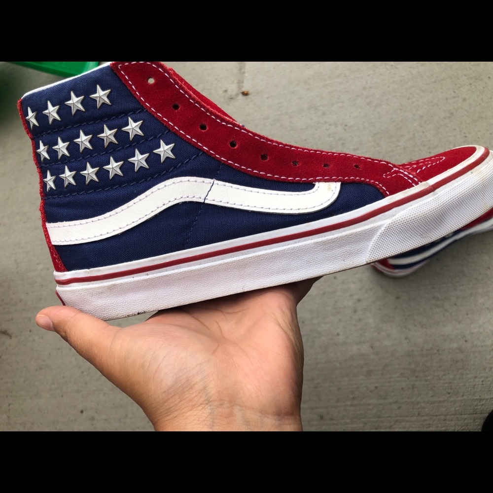 American Flag High Top Vans